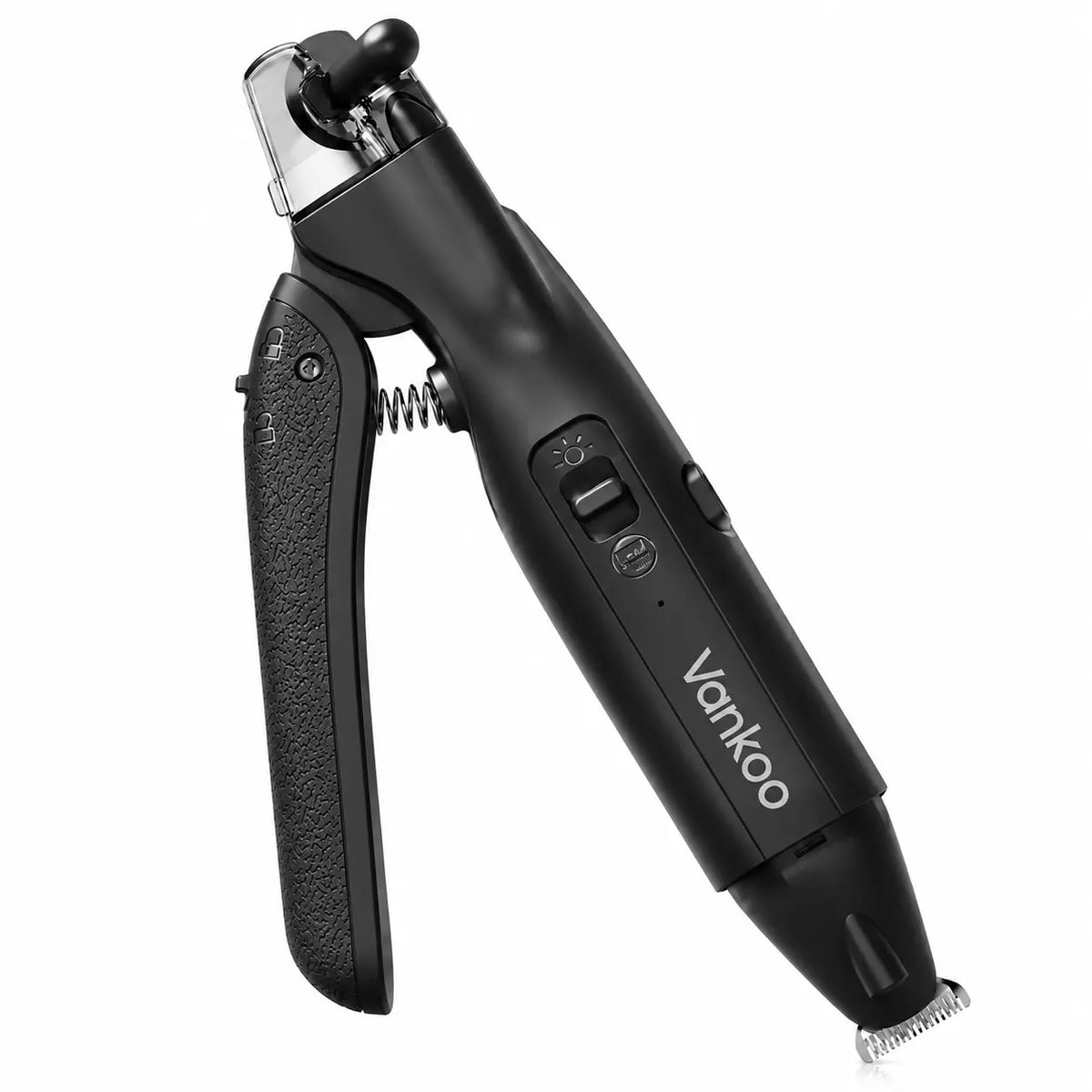 Vankoo 2-in-1 Rechargeable Dog Nail Clipper and Paw Hair Trimmer Kit with LED Light - Waterproof and Low Noise Grooming Solution for Small Dogs and Cats