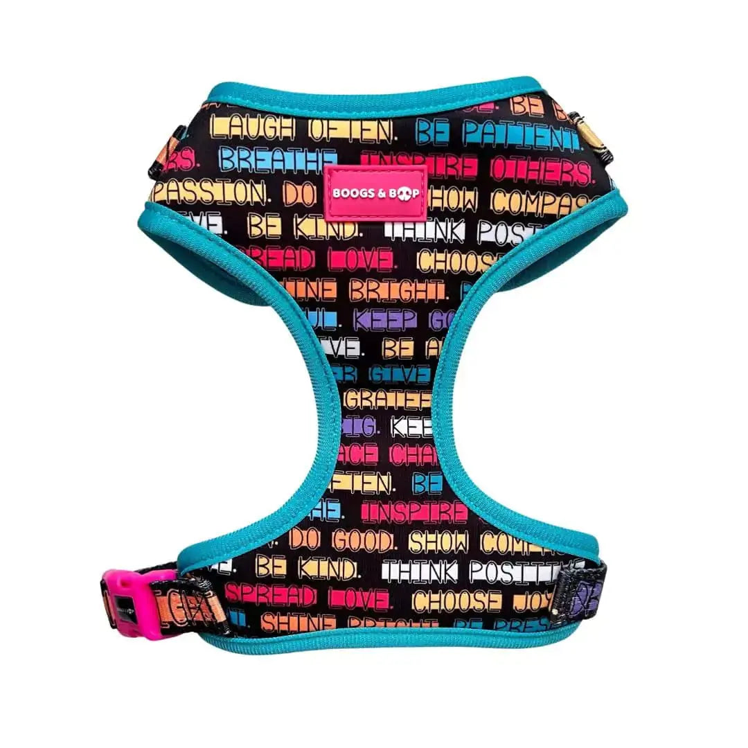 Adjustable Positive Affirmations Dog Harness