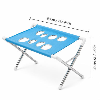 Portable Dog Grooming Table with Anti-Slip Stainless Steel Frame, Stable Pet Grooming Station for Home Use & Nail Trimming, Secure Bath Accessories with X-Shape Design for Dogs