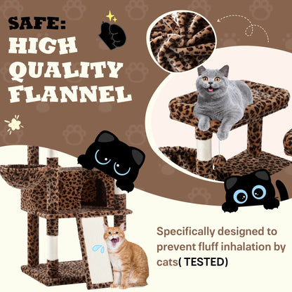 SHA CERLIN Multi-Level Tall Cat Tree Tower (81In/67In) - Spacious Cat Condo with Hammock, Sisal Scratching Posts, and Stable Base for Safe Play and Rest, Ideal Pet Furniture Gift Option