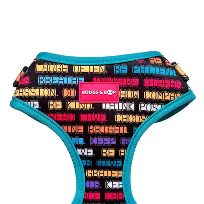 Adjustable Positive Affirmations Dog Harness