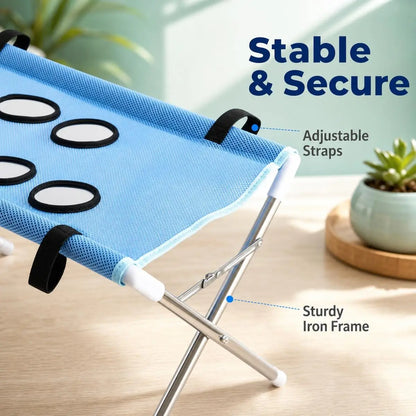 Foldable Dog Bathing Hammock Stand – Hands-Free Pet Washing Station