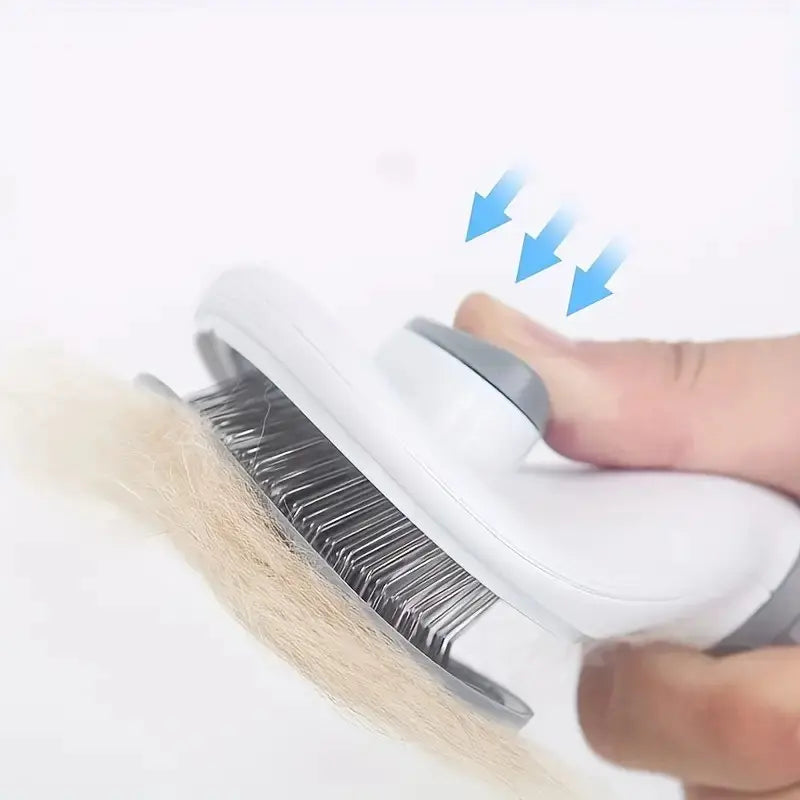 Self-Cleaning Pet Grooming Brush for Cats & Dogs