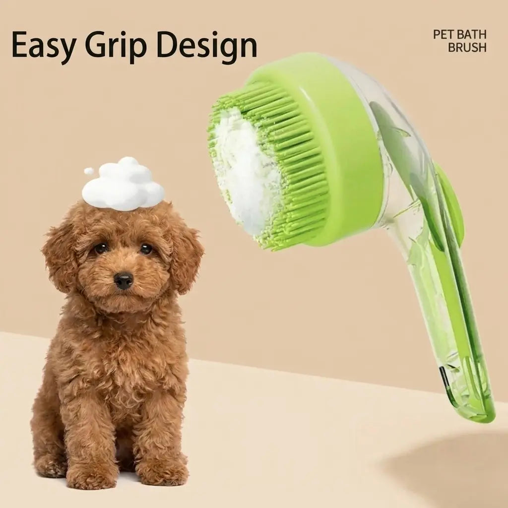 2026 New Universal 2-In-1 Pet Bath & Grooming Deshedding Brush with Built-In Soap Dispenser, Ergonomic Handle, 8In×3In×4In Gentle Massage Tool, Boosts Blood Circulation, Deshed as You Wash for Dogs & Cats, Saves Dry Shampoo