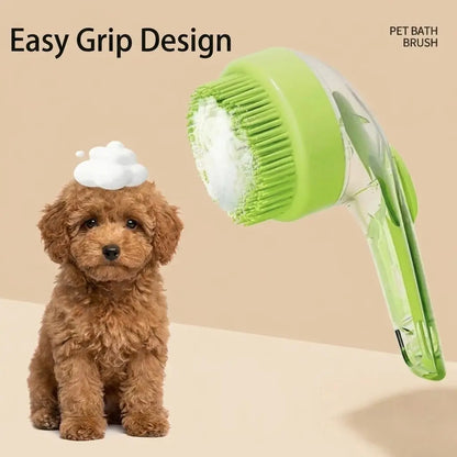2026 New Universal 2-In-1 Pet Bath & Grooming Deshedding Brush with Built-In Soap Dispenser, Ergonomic Handle, 8In×3In×4In Gentle Massage Tool, Boosts Blood Circulation, Deshed as You Wash for Dogs & Cats, Saves Dry Shampoo