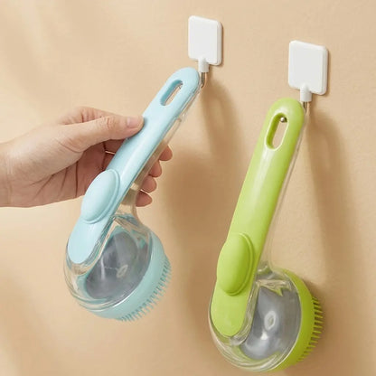 2026 New Universal 2-In-1 Pet Bath & Grooming Deshedding Brush with Built-In Soap Dispenser, Ergonomic Handle, 8In×3In×4In Gentle Massage Tool, Boosts Blood Circulation, Deshed as You Wash for Dogs & Cats, Saves Dry Shampoo