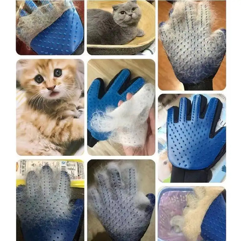 Rubber Pet Glove Cat Grooming Glove Dog Cat Hair Combs Pet Bath Deshedding Tools Glove Massage Grooming Clean Dogs Cats Supplies