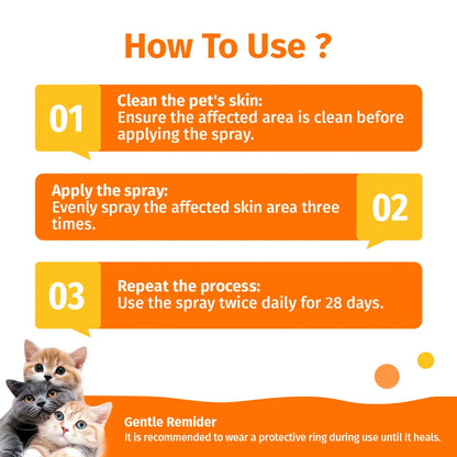 Cassiel Pet Hot Spot and Wound Relief Spray for Dogs and Cats - Natural Formula for Soothing Skin, Alleviating Itching and Scratching, Improved Packaging