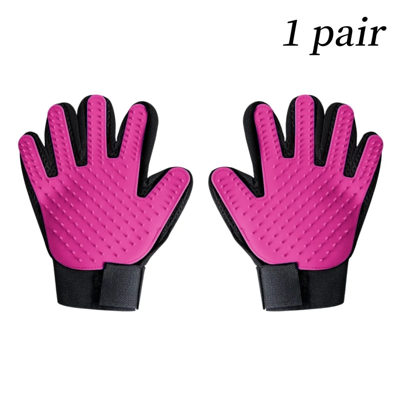 Rubber Pet Glove Cat Grooming Glove Dog Cat Hair Combs Pet Bath Deshedding Tools Glove Massage Grooming Clean Dogs Cats Supplies