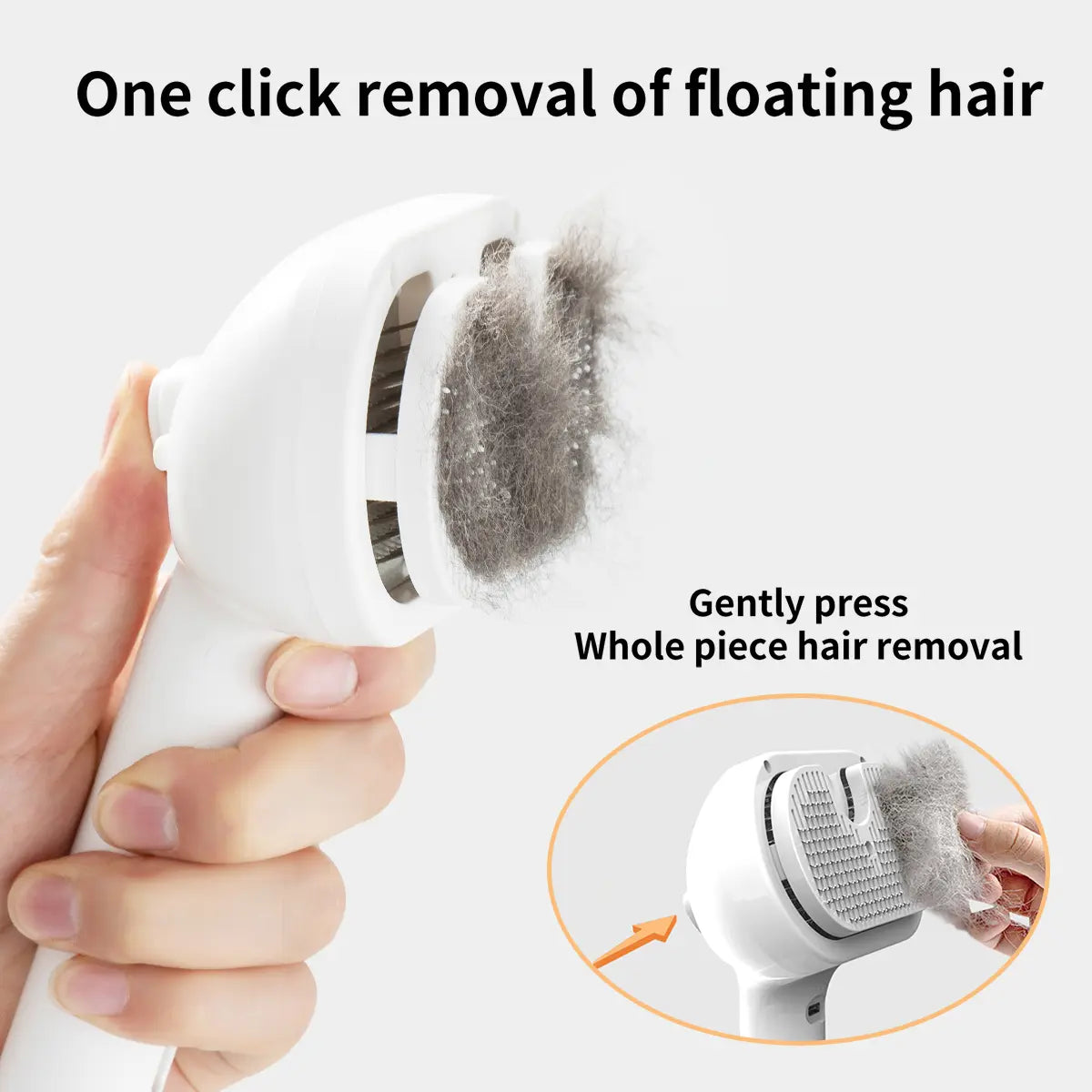 Pet Hair Removal Comb with Shedding Button - 1-Piece Grooming Brush for Cats and Dogs, Ideal for Cleaning and Massaging