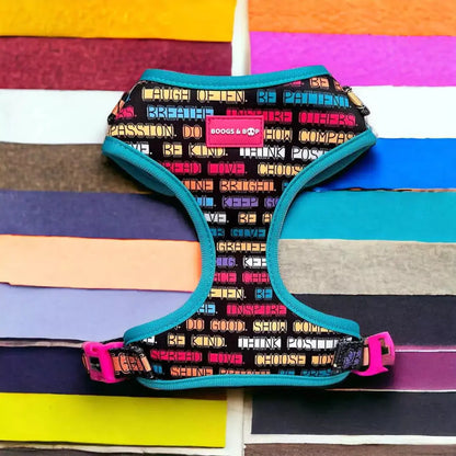 Adjustable Positive Affirmations Dog Harness