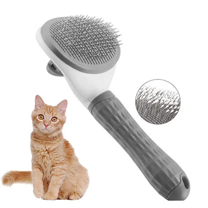 Self-Cleaning Pet Grooming Brush for Cats & Dogs